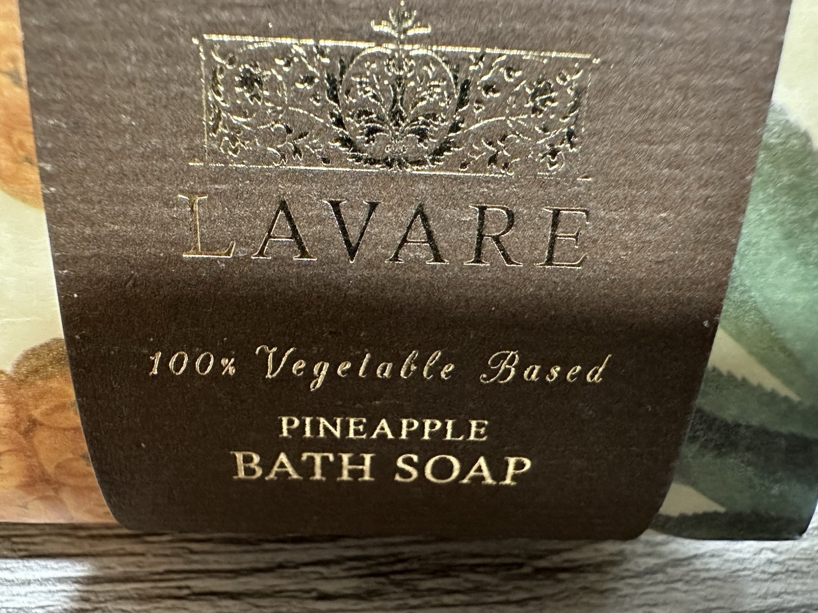 LAVARE Pineapple Luxurious Bath Soap 10 oz. Bar 100% Vegetable Based