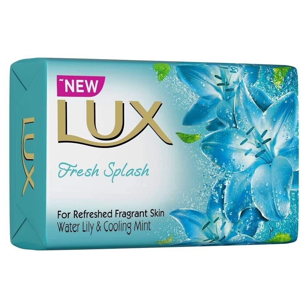 Lux Fresh Splash Soap 100g With Cooling mint Helps to Clean your Skin Pack of 8