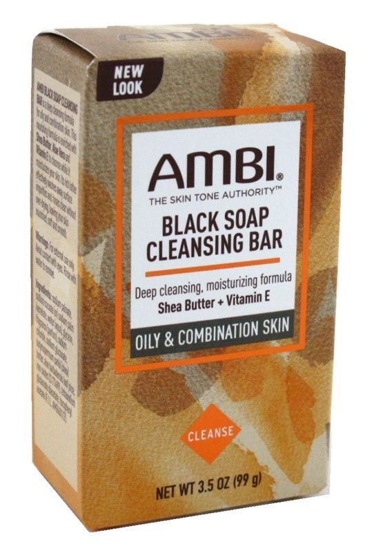 (3 PACK) Ambi Cleansing Bar Soap Black With Shea Butter & Vit E 3.5oz