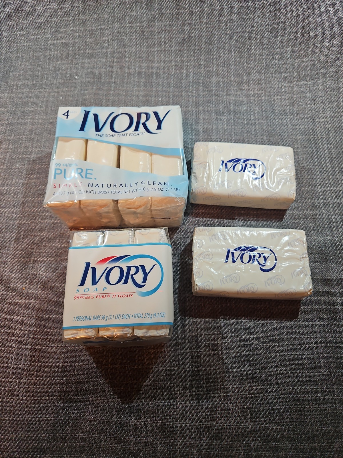 IVORY 9 Bars ORIGINAL SCENT Pure Safe Clean & Simple