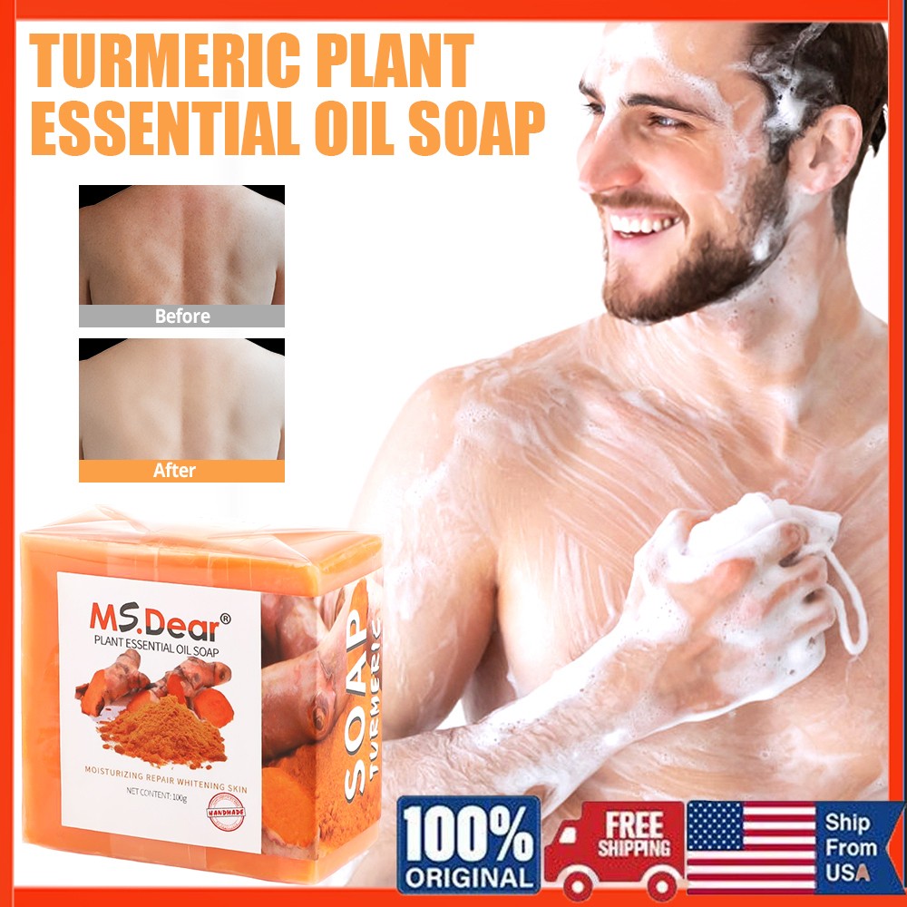 Turmeric Essential Oil Cleansing Soap Moisturizing Deeply Cleanse Brighten