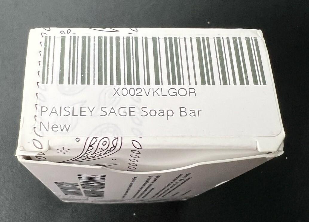 Paisley Essentials Sage Organic & Natural Soap Bar Lemongrass Spearmint Rosemary