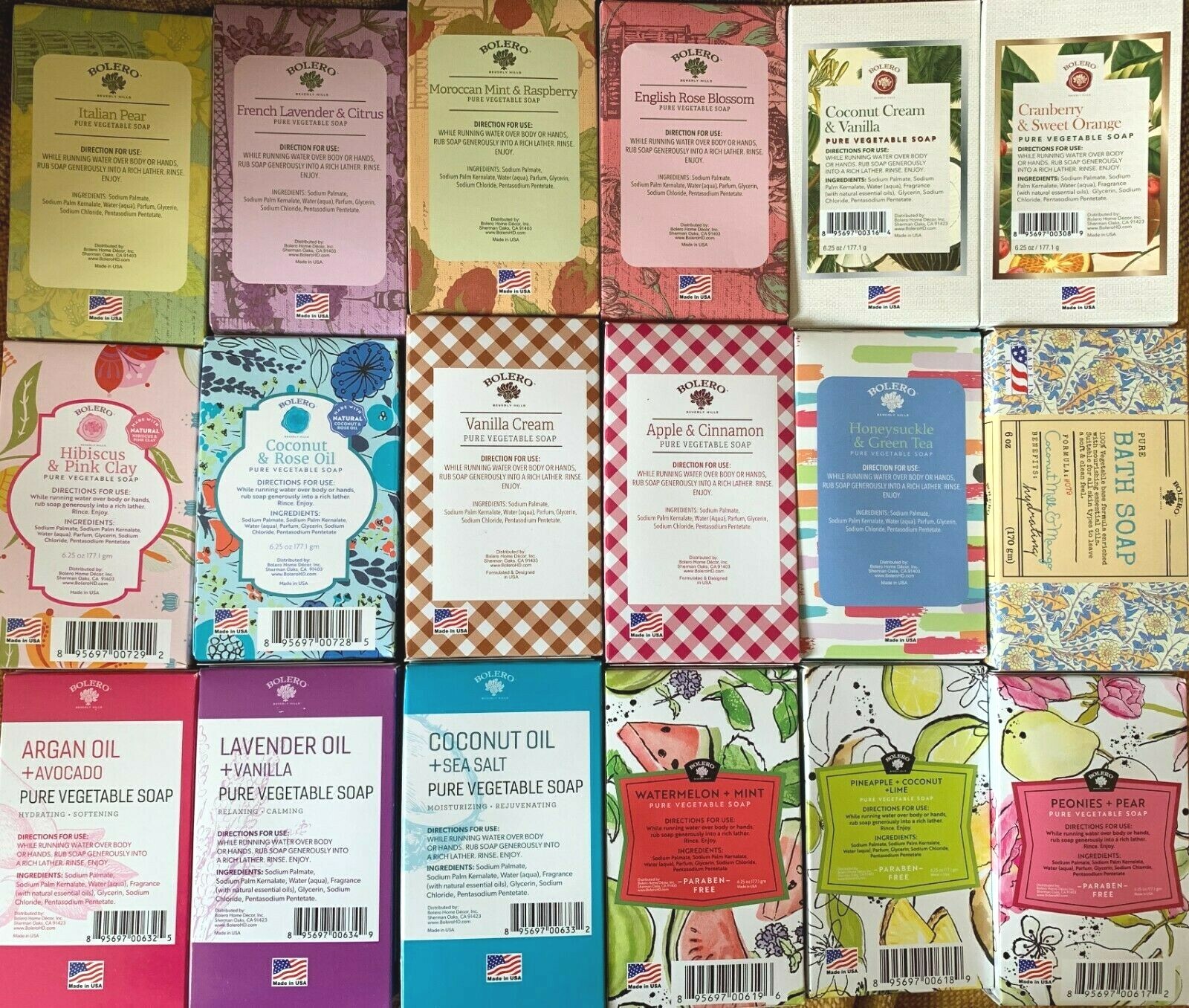 BOLERO***Pure Vegetable Or Plant~Based Soap***yOU chOOsE Scent(s)~~NEW~~SEALED