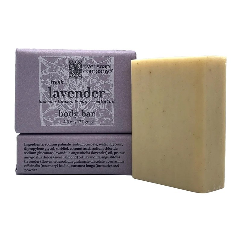 Fresh Lavender Soap Bar 4.5 oz. (Bundle of 3) by River Soap Company