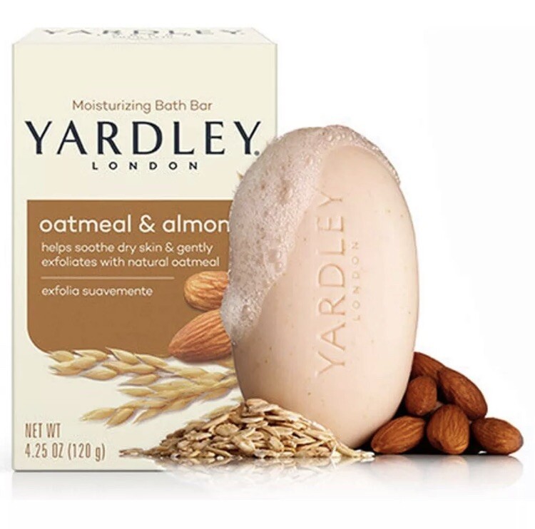 Yardley Bar Soap Oatmeal & Almond Exfoliating Moisturizing Bath for Dry Skin NIP