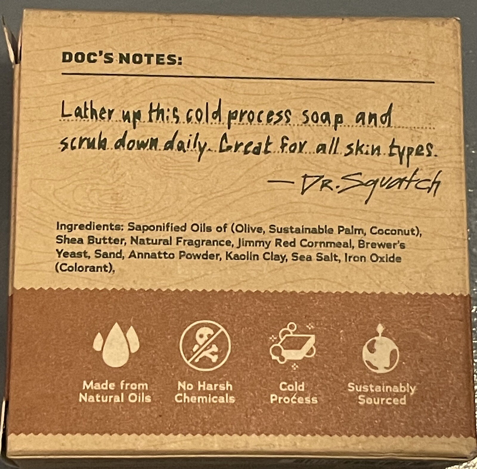 DR. SQUATCH MEN’S NATURAL SOAP WOOD BARREL BOURBON 5 OZ BAR X 2 BARS BRAND NEW
