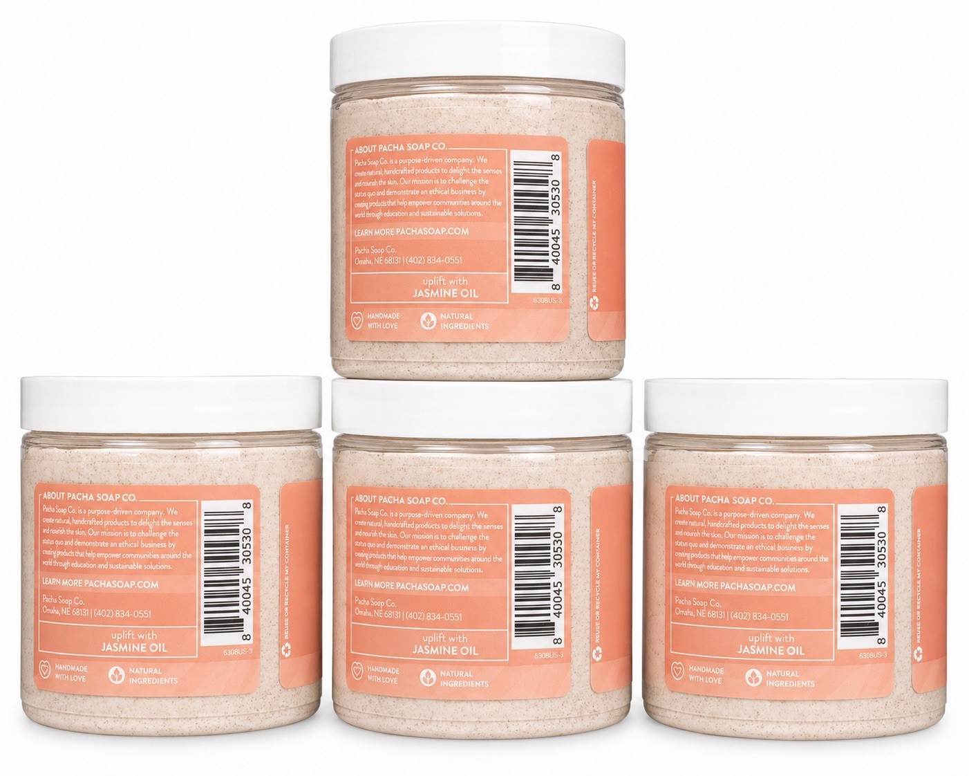 2 Pacha Soap Jasmine Gardenia Whipped Soap, 8 Oz