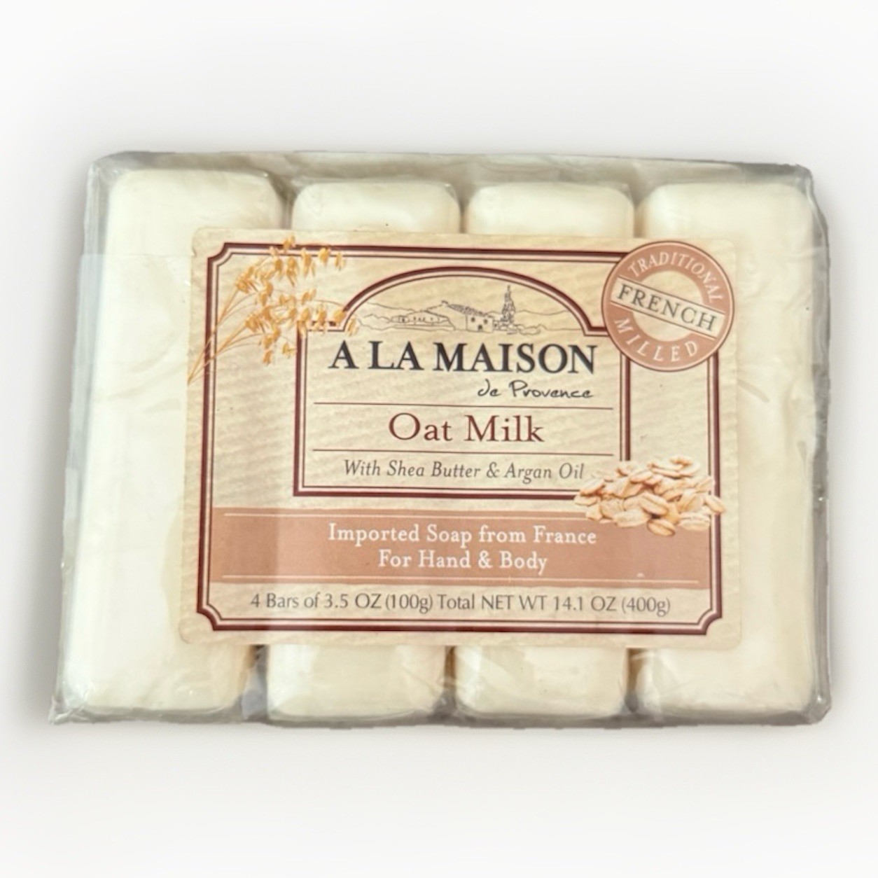A La Maison Oat Milk Bar Soap Four Pack New 3.5oz Each