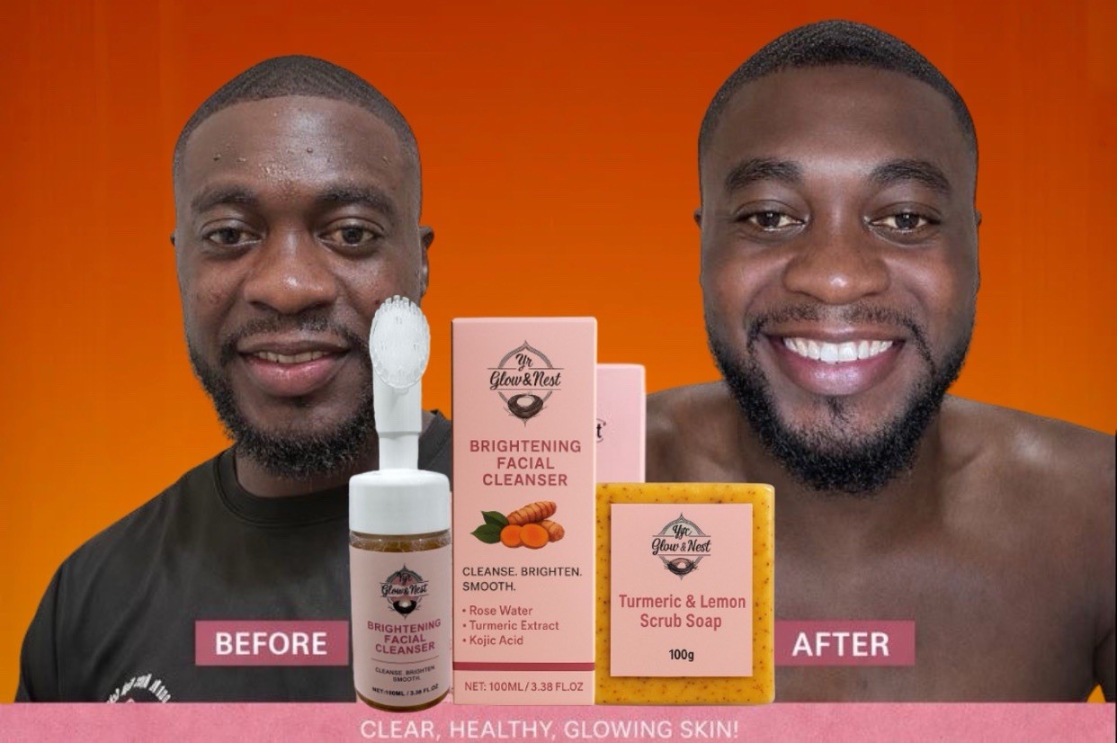 Turmeric Lemon soap 100g & Brightening Facial cleanser 100ml skin care set