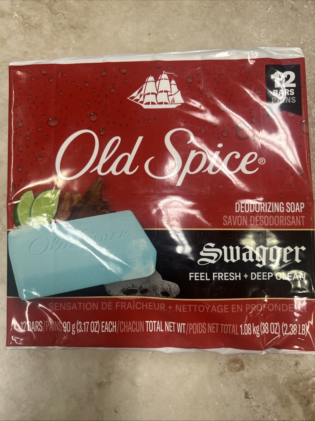 12 Bars Old Spice Swagger Bar Soap 3.17 Oz Each