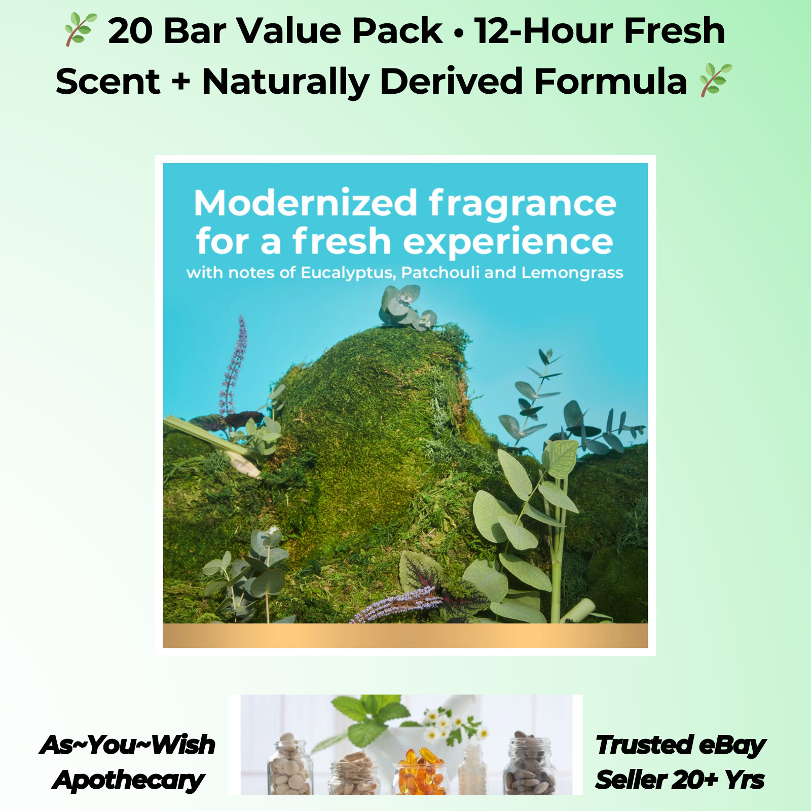 Irish Spring Men’s Bar Soap 20 Count 4oz Each Original Clean – NO SHIP TO CA