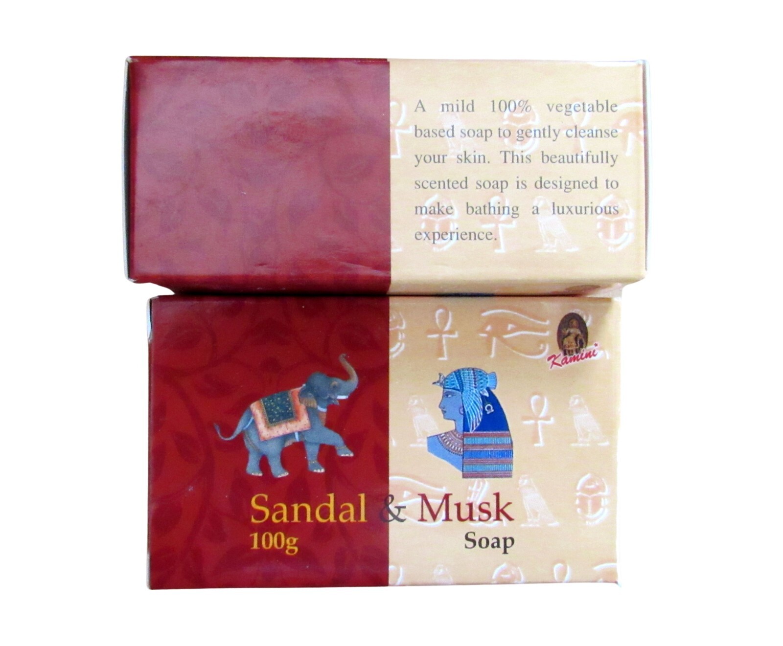 Kamini Imported Vegetarian All Natural Beauty Bar Soap, 100 Grams, Choose Scent