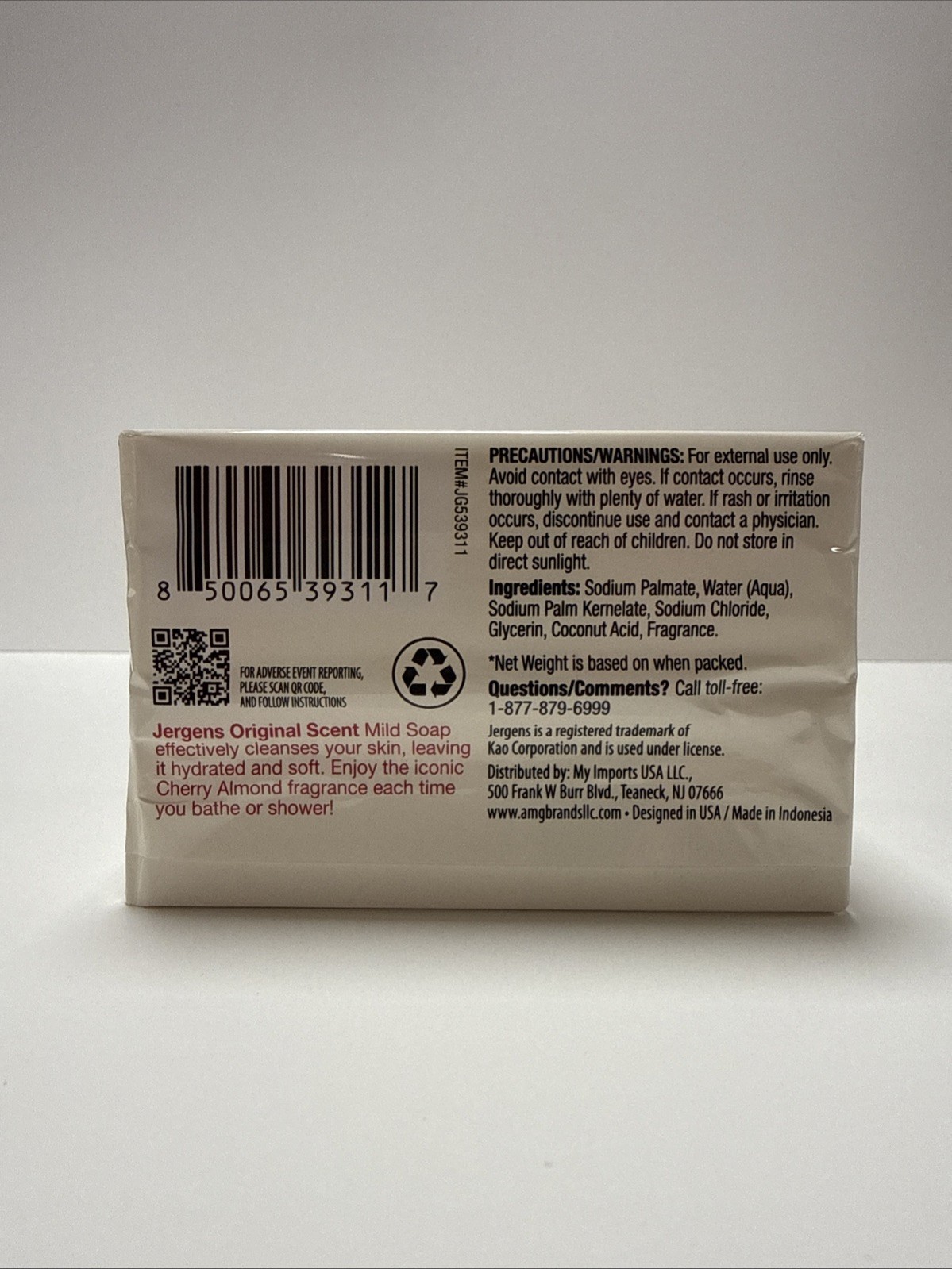Jergens Cherry Almond Mild Soap Original Scent 6 Bars (3 Packs x 2) HTF 3oz