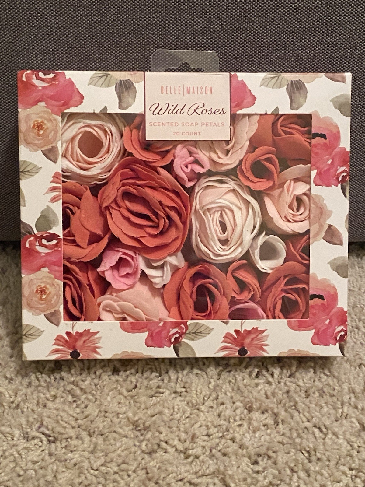 Belle Maison Wild Roses Set of 2 Scented Soap Petal Pretty Pink Rose Soap 20pc.