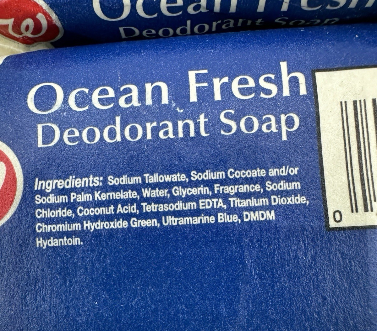 6 Walgreens Ocean Fresh Deodorant Bar Soap 4 oz NOS Made in Canada Vintage HTF