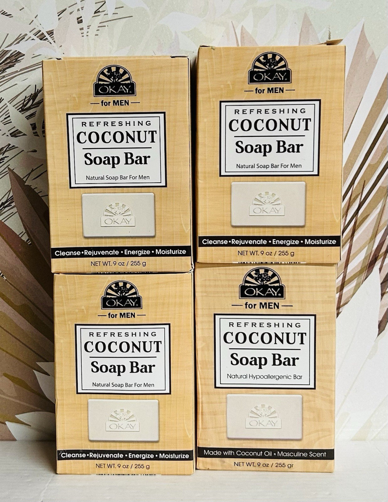 4-Pack Okay ~ Coconut Refreshing Bar Soap 9 oz Each