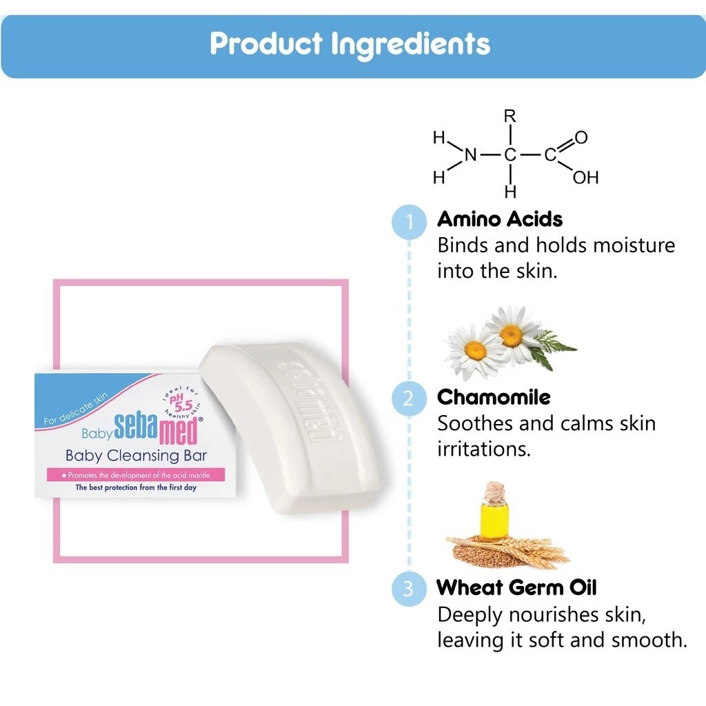 Sebamed Baby Cleansing Bar Soap 100 gm Malaysia Original x 1