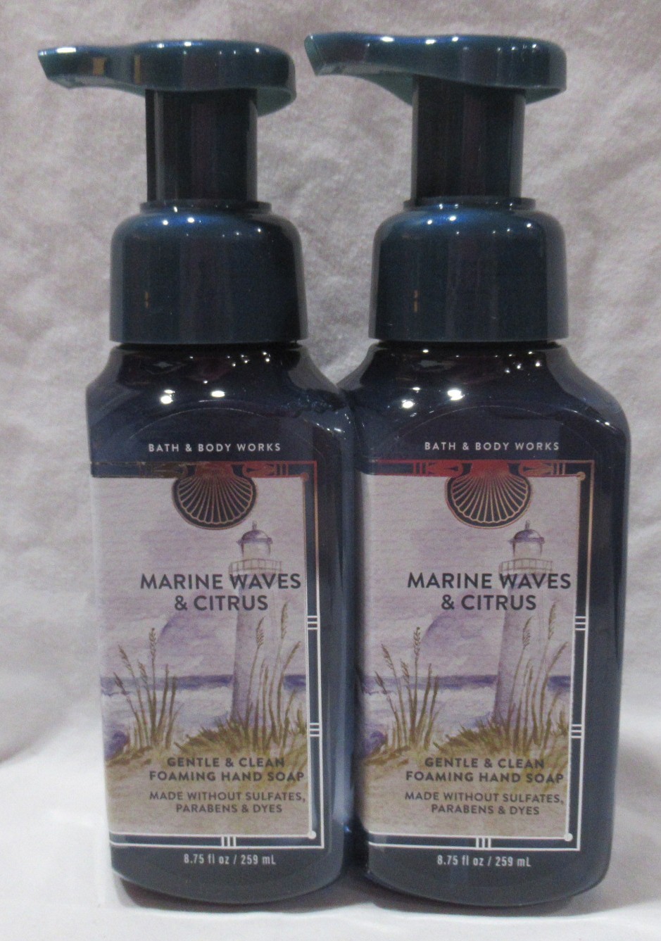 Bath & Body Works Gentle & Clean Foaming Hand Soap Set 2 MARINE WAVES & CITRUS