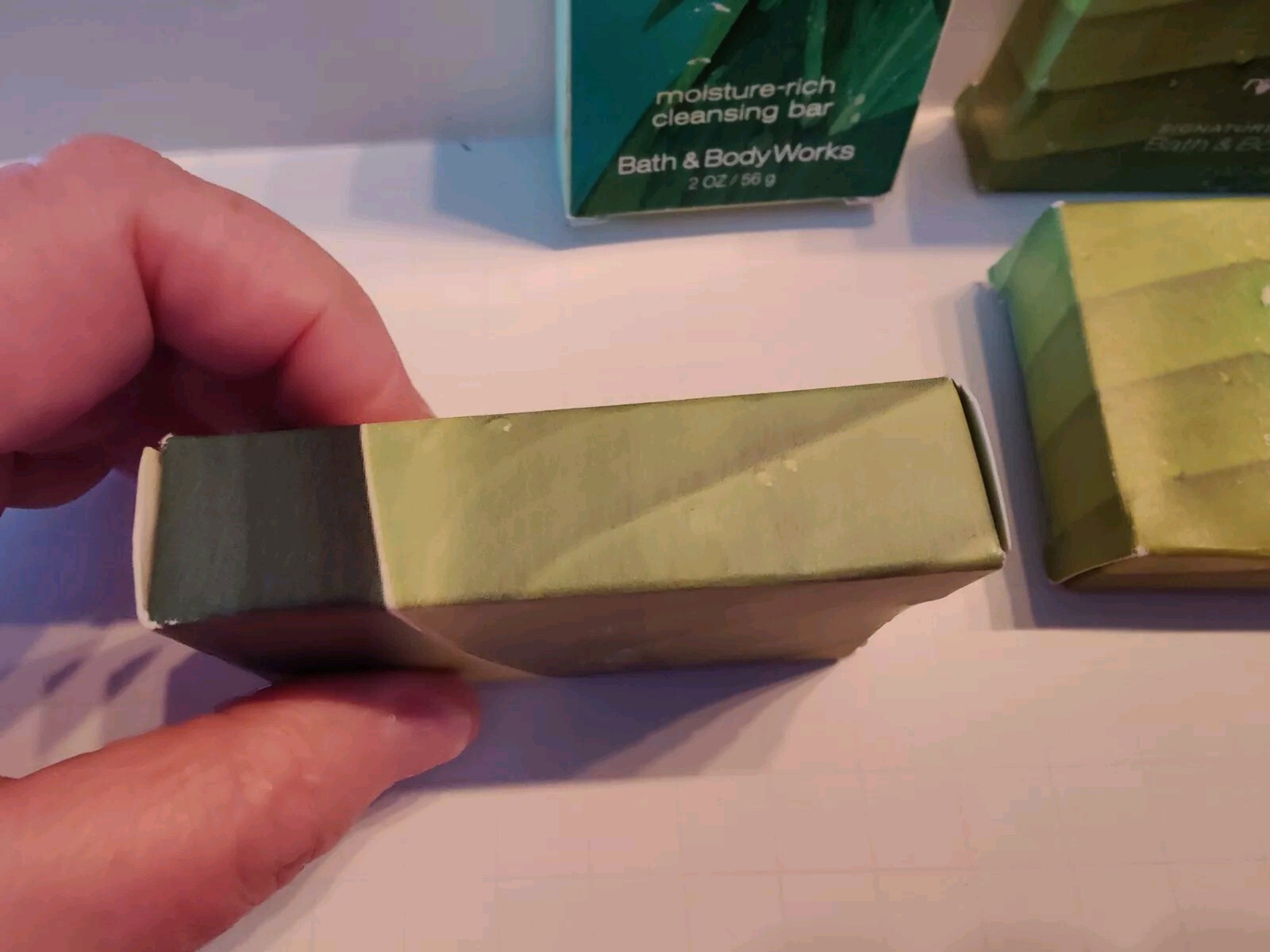 Bath & Body Works Rainkissed Leaves Soap Lot of 4, 2oz bars Total of 8oz NEW