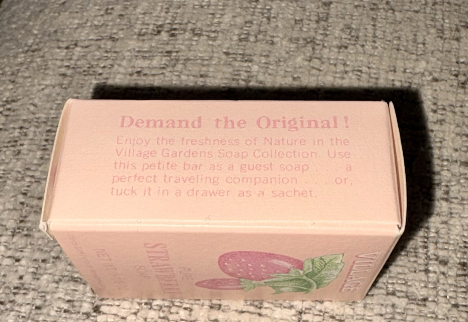 Village Bath Products Mini Strawberry Bar Soap Vintage. 1.8 Oz. Village Gardens