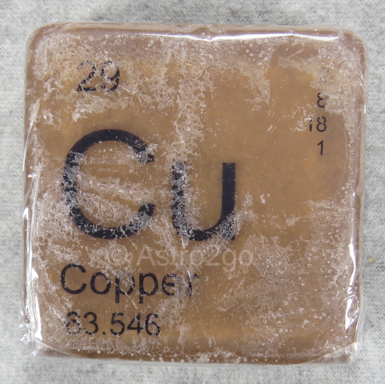 PERIODIC TABLE ELEMENT “Cu” COPPER NOVELTY HAND BATH SOAP-4 oz JUST BUBBLY NEW!