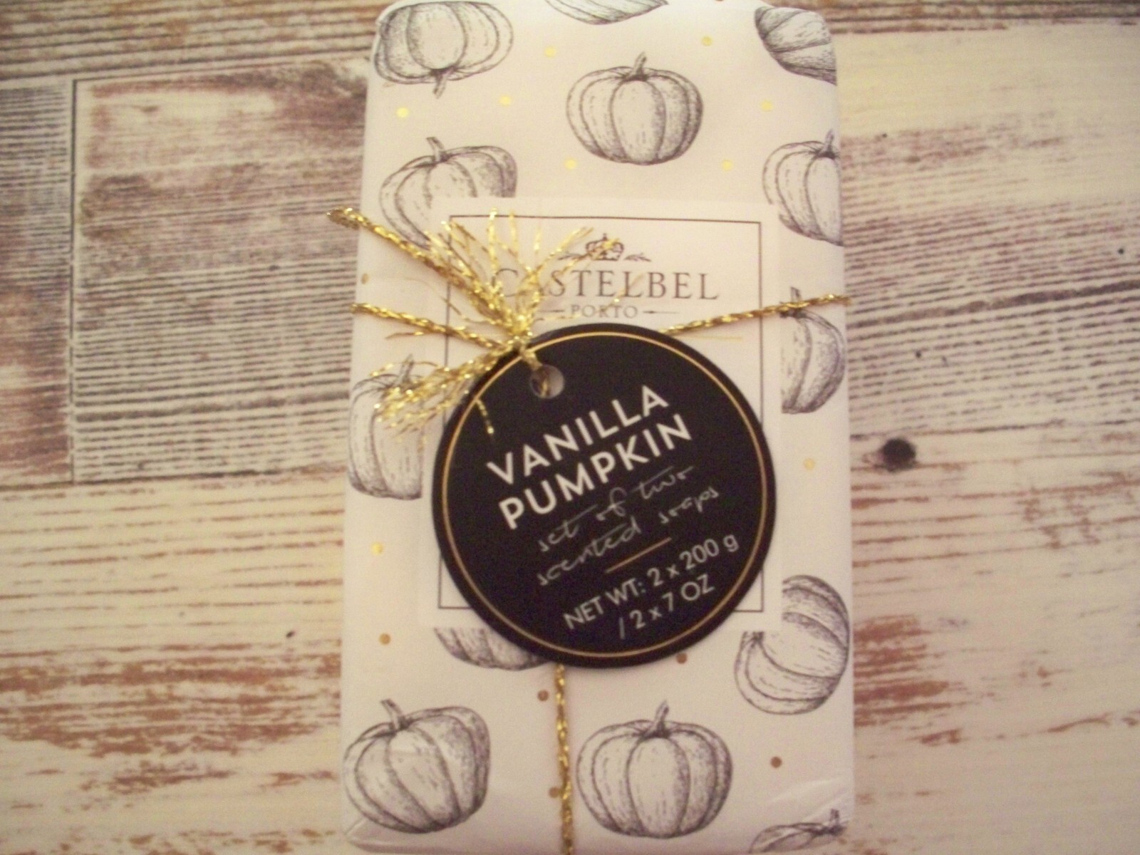CASTELBEL PORTO Bar Soap MADE IN PORTUGAL Vanilla Pumpkin 2 PK