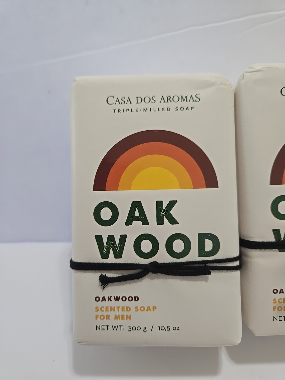 Casa Dos Aromas Oakwood Scented Triple Milled Soap Men 10.5 oz Each Set Of 2