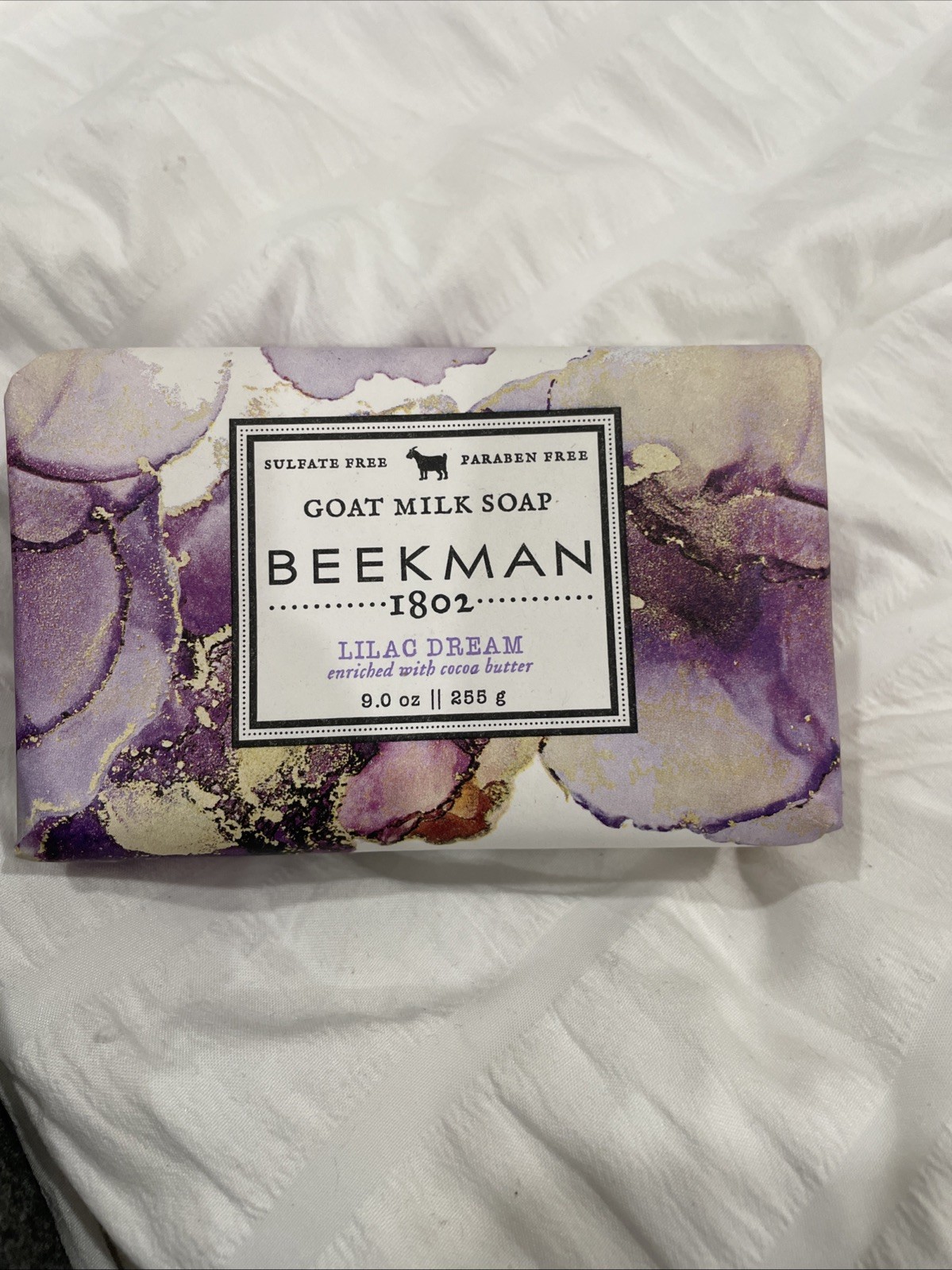 Beekman 1802 LILAC DREAM 9 oz Bar Soap Goat Milk Jojoba Oil Shea Butter