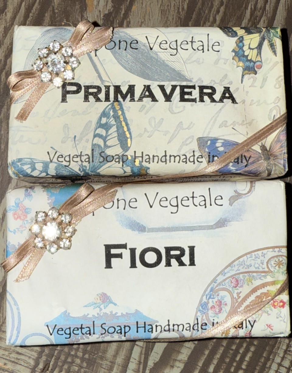 Alchimia Vegetable Soap 2 Bars Primavera And Fiori Gift 10.6 oz