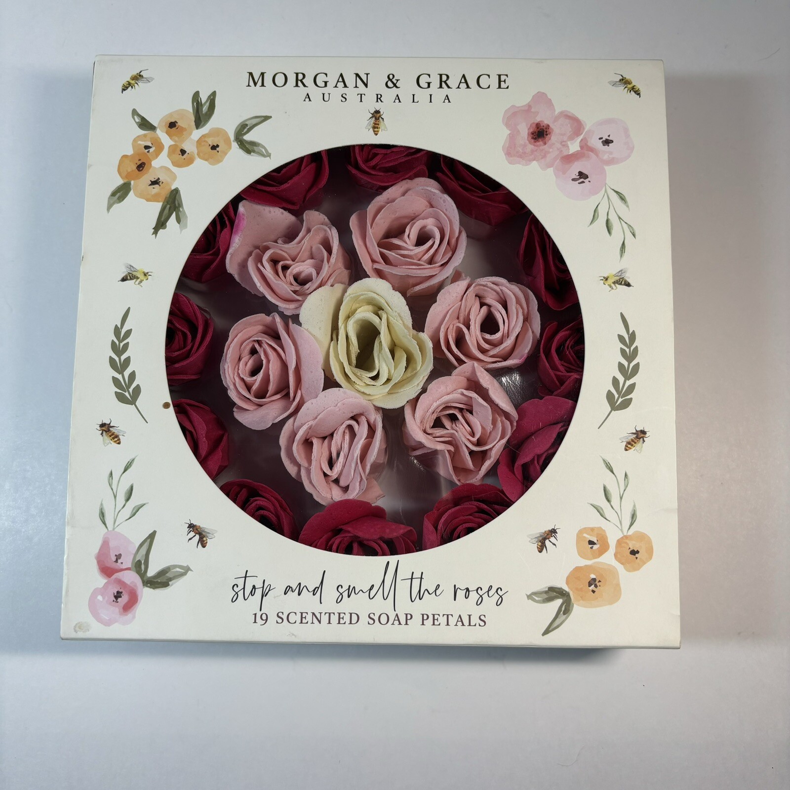 Morgan & Grace Australia 19 Scented Soap Petals Stop Smell Roses NIB