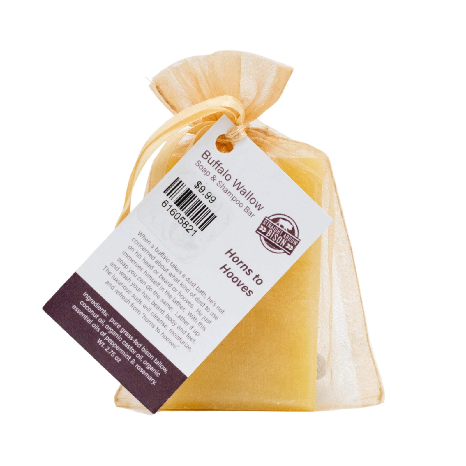 Buffalo Wallow Soap & Shampoo Bar | 2.75 oz | Straight Arrow Bison