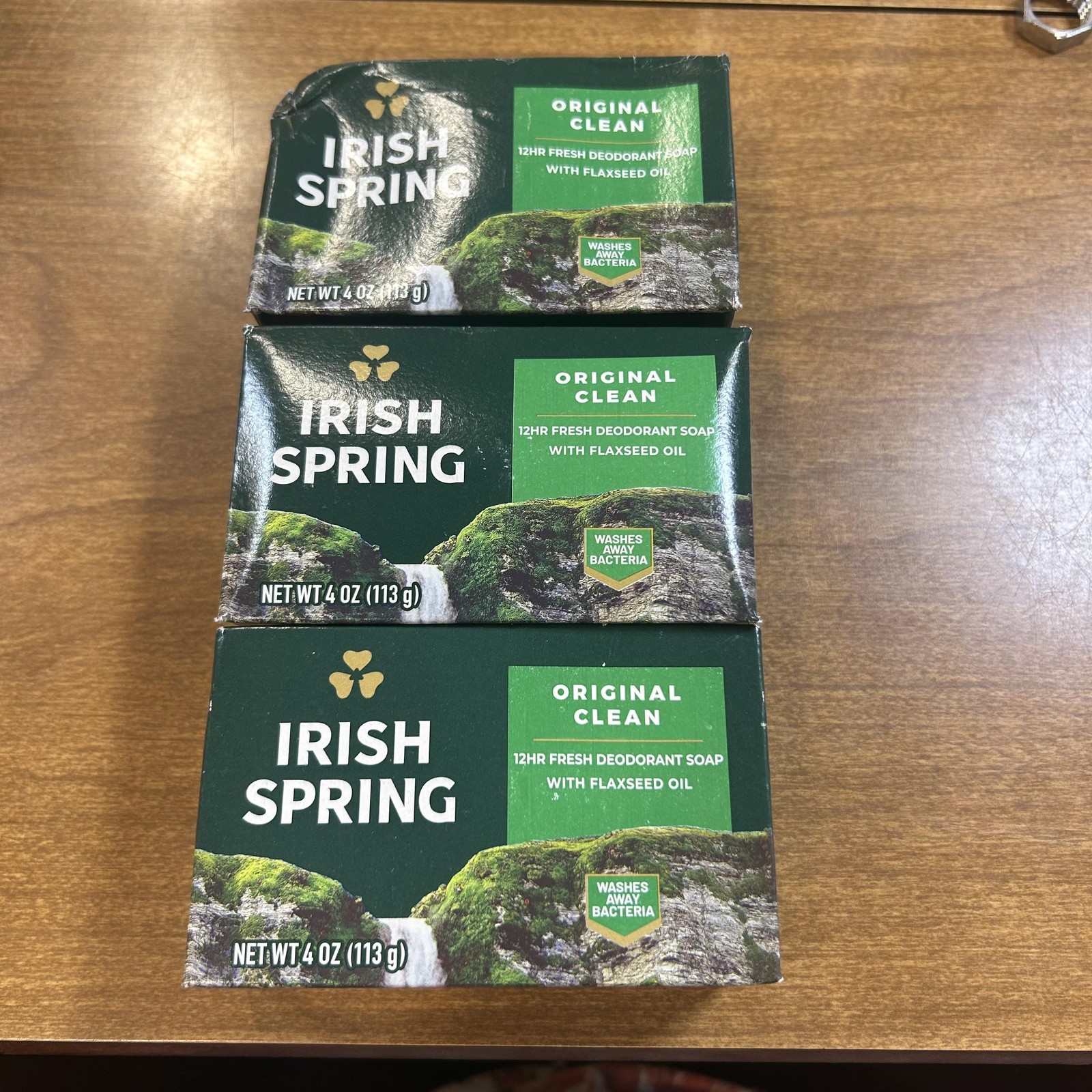 Irish Spring Original Clean Deodorant Soap 3 Bars 4oz 113g Body Soap Green