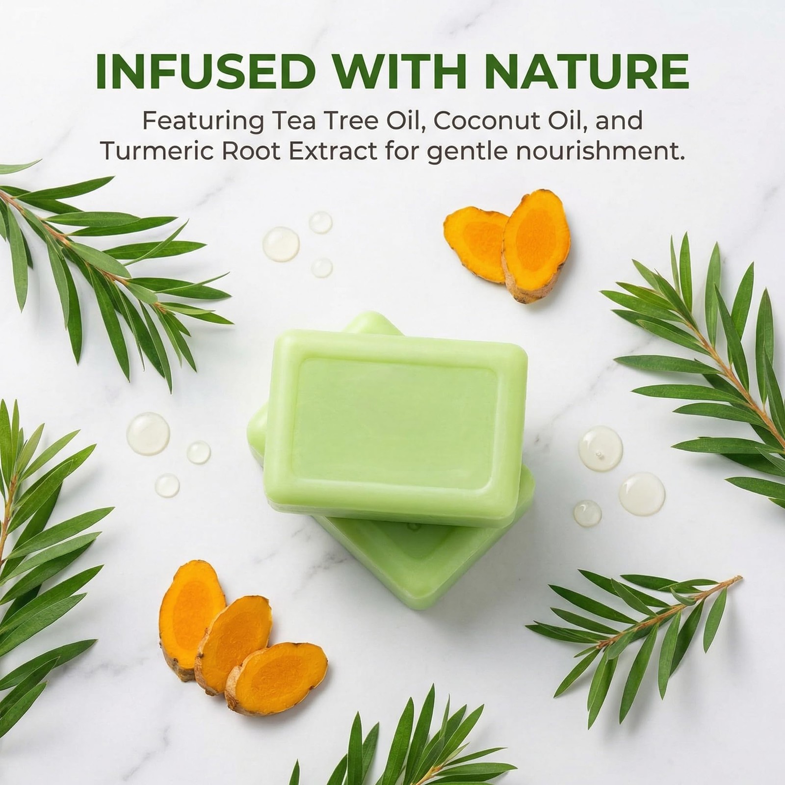 Tea Tree Soap, Tea Tree Oil Soap, Contains Tea Tree Oil, Coconut Oil, and Tur…