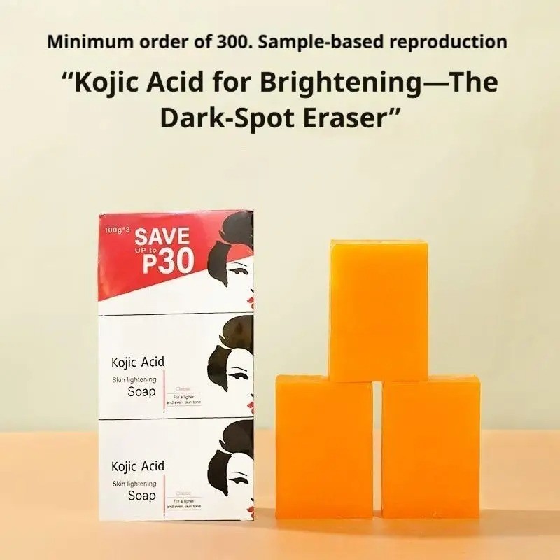Kojic Acid Soap Dark Skin Whitening, Lightening & Brightening Soap (Pack of 3)