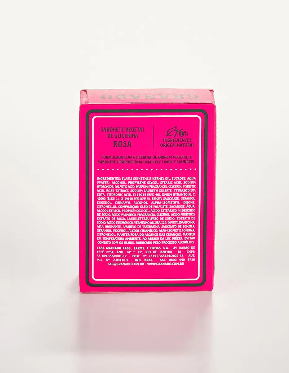 Granado Glycerin Bar Soap Rosa ( Rose Extract ) 90g / 3.17oz