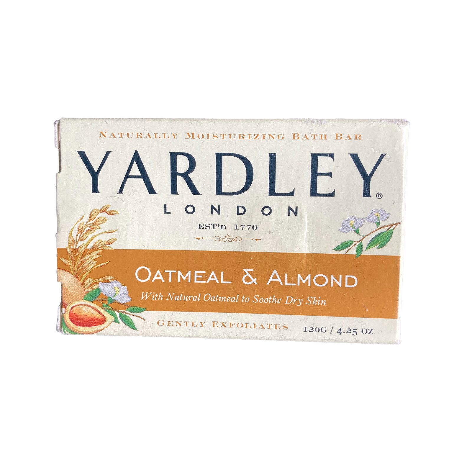 Yardley Bar Soap Oatmeal & Almond Exfoliating Moisturizing Bath for Dry Skin NIP