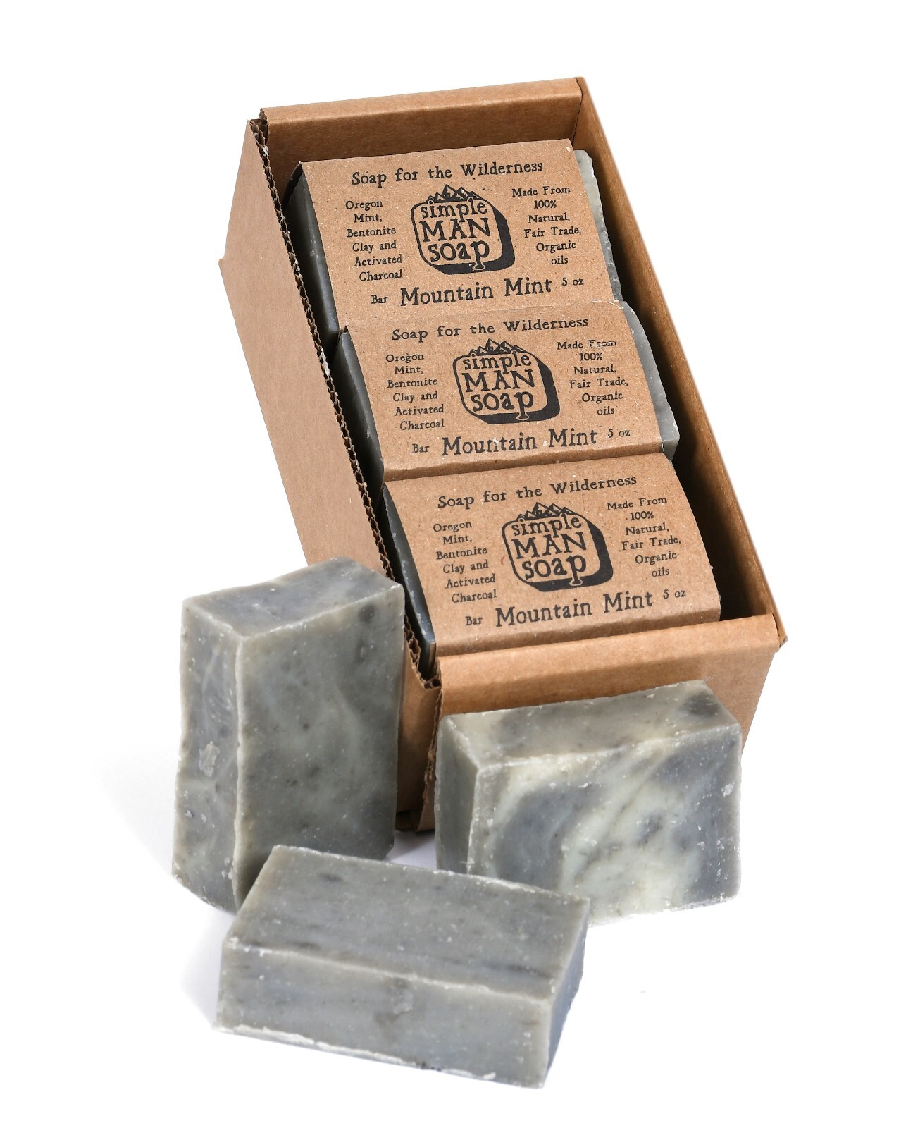 Organic Men’s Bar Soap, Pine Tar Oats Cedar Citrus Mint, Bath Soap by SimpleMan