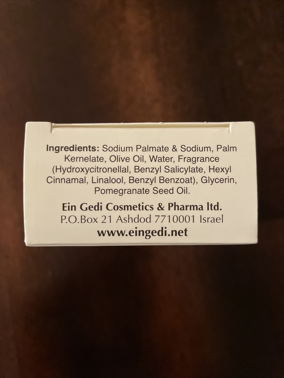 Ein Gedi Olive Oil Soap 3.5 oz (100 gm) Soap Bar Made In Israel Single Bar Gift