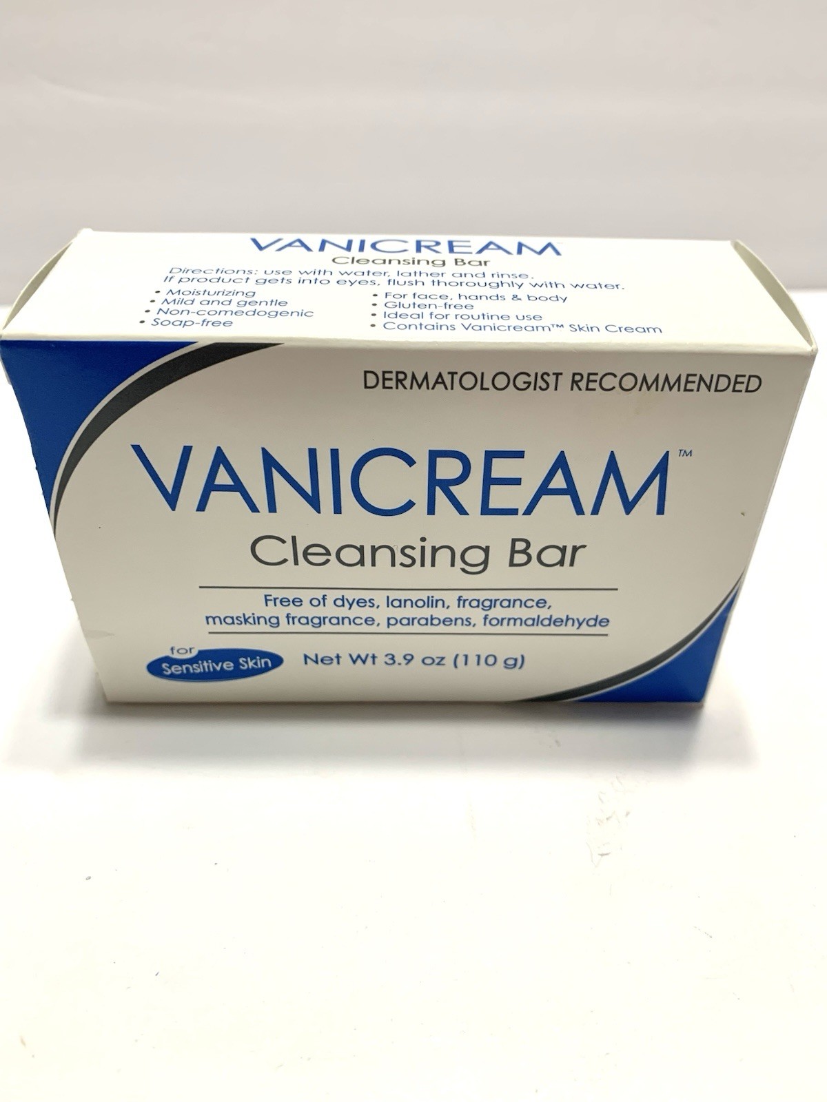 Vanicream Cleansing Bar for Sensitive Skin Dermatologist Tested 3.9 oz