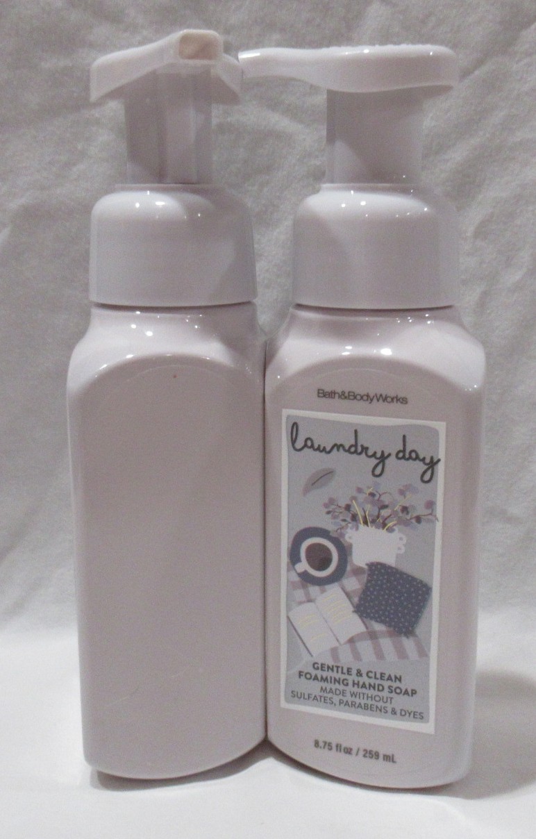 Bath & Body Works Gentle & Clean Foaming Hand Soap Lot Set of 2 LAUNDRY DAY