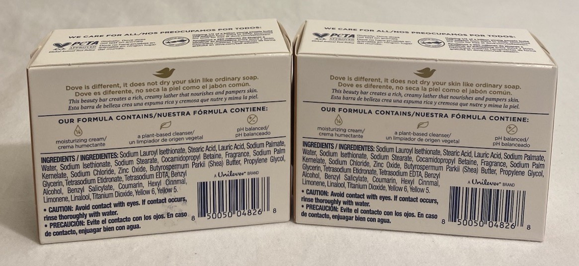 Dove Shea Butter & Vanilla Scent Moisturizing Soap Beauty Bars 3.17oz Pack Of 2