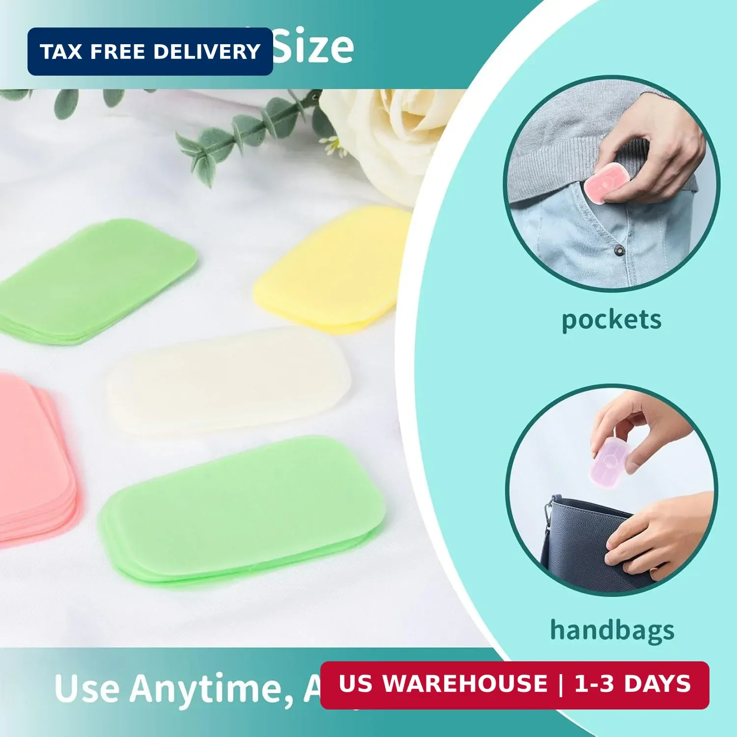 300 Paper Soap Sheets for Travel – 6packs Travel Size Foaming Hand Soap Sheets R