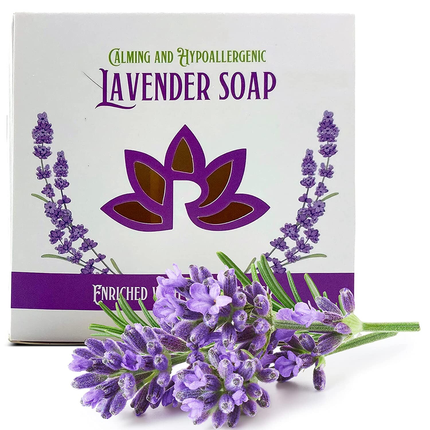 1 Vegan Lavender Natural Cold Processed Soap – Handmade with Lavender French Oil