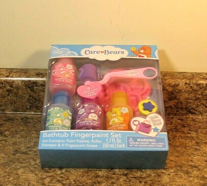 Care Bears Bathtub Fingerpaint Set Bath Time NEW