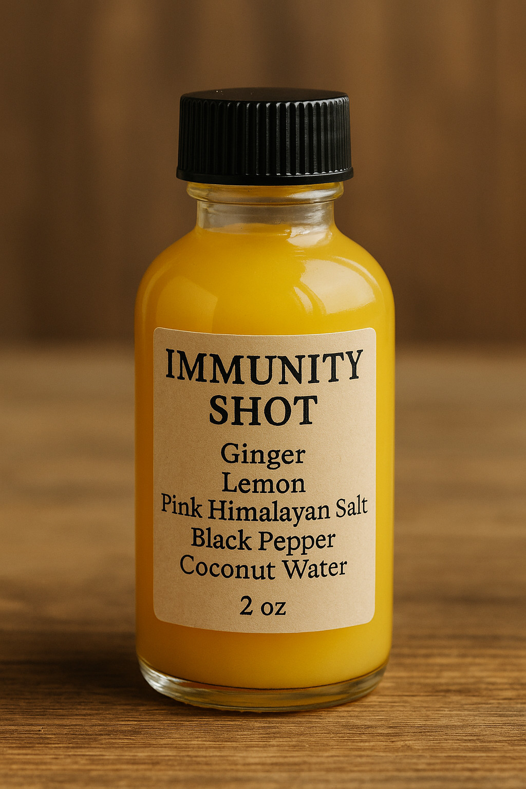 Immunity Shot – Fresh Ginger & Lemon Wellness Boost