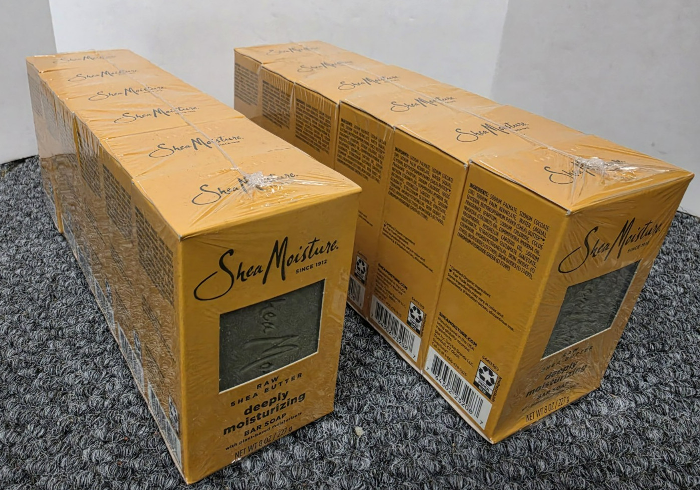 12 X Shea Moisture Raw Shea Butter – Deeply Moisturizing Bar Soap 8 OZ/each