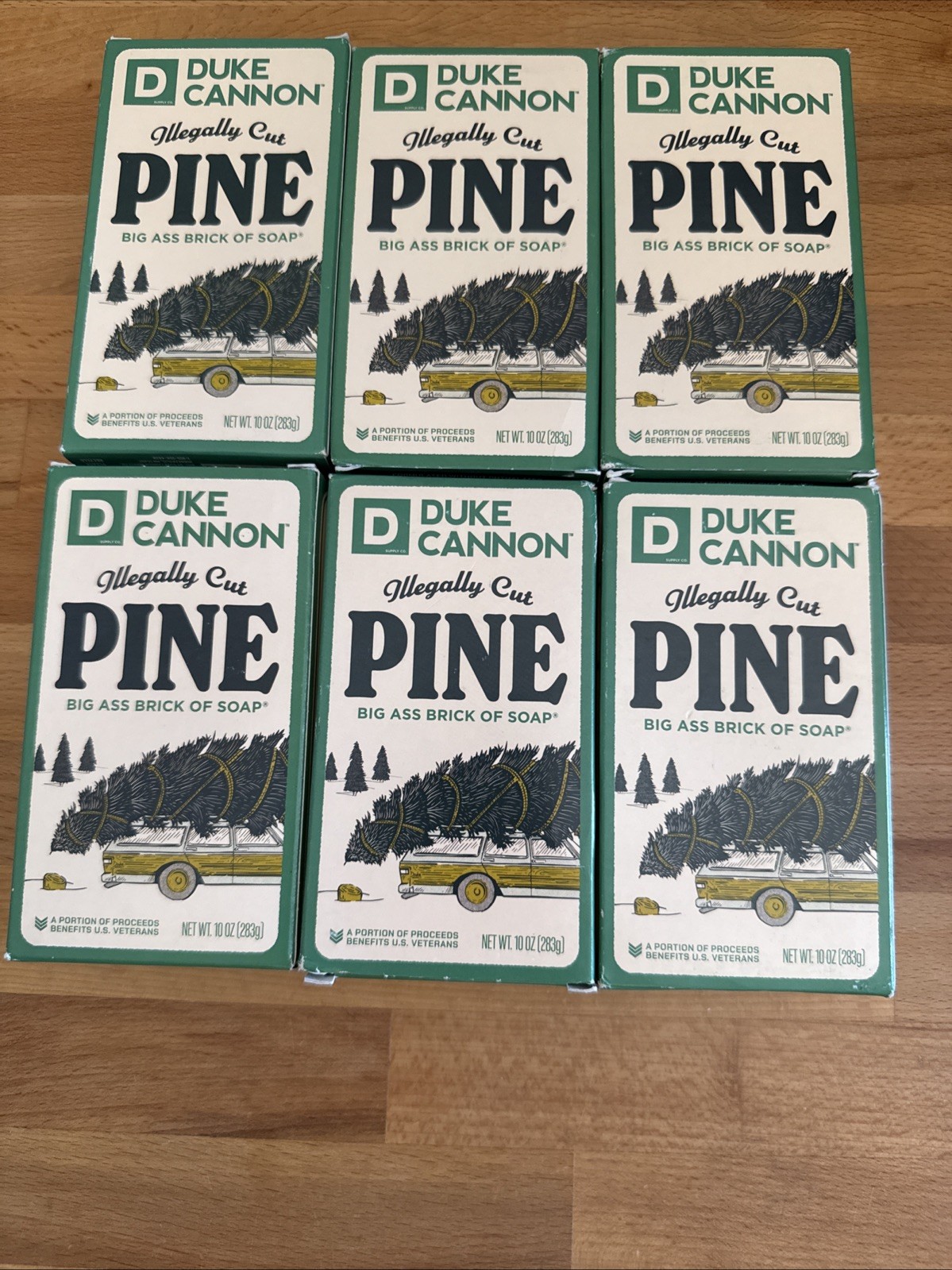 6X-Duke Cannon Illegally Cut Pine Big Ass Brick Of Soap 10oz New