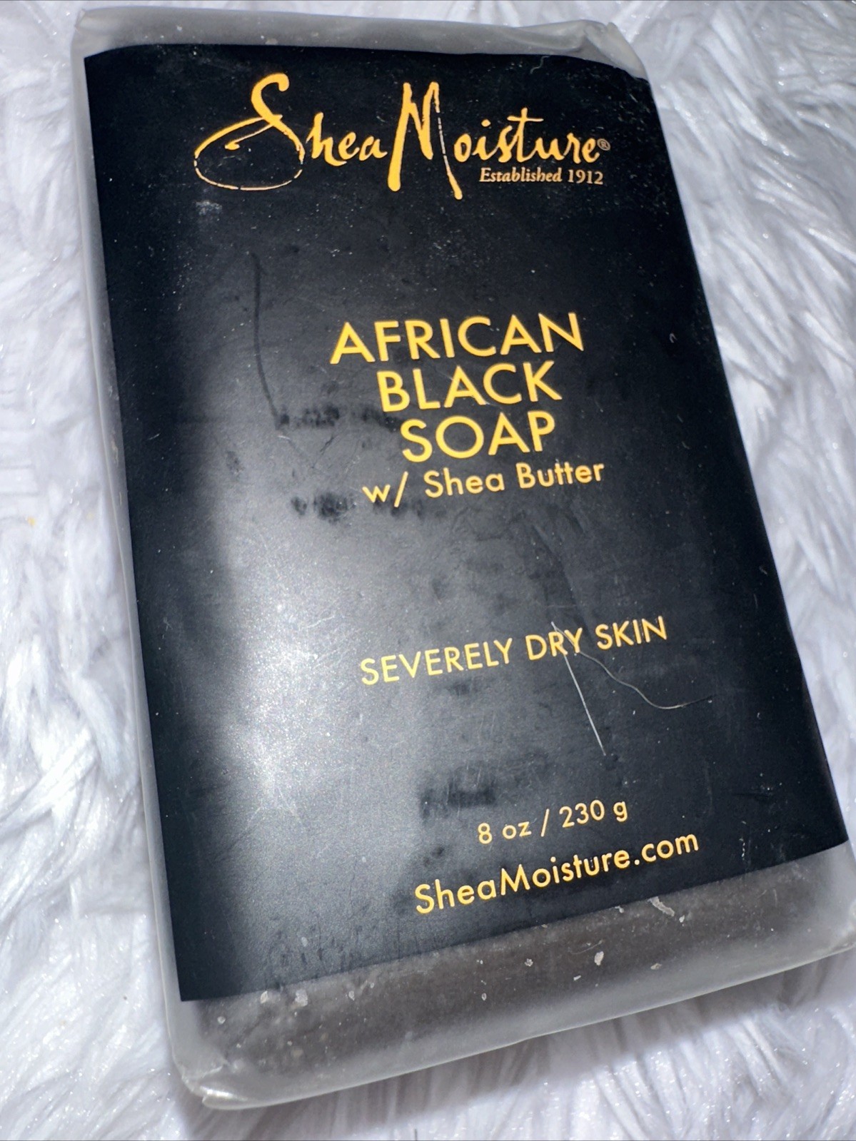Shea Moisture African Black Soap with Shea Butter severely dry troubled skin NEW