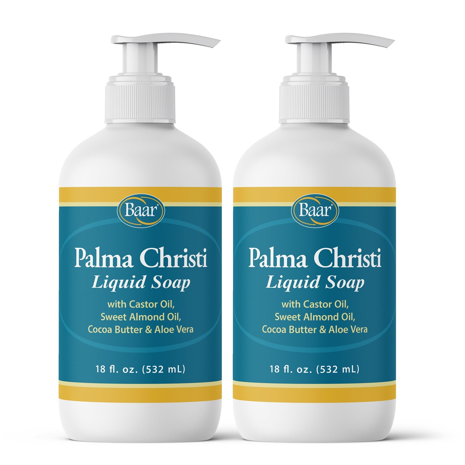 Baar Palma Christi Liquid Soap, 18 oz. (Pack of 2) 18 Ounce