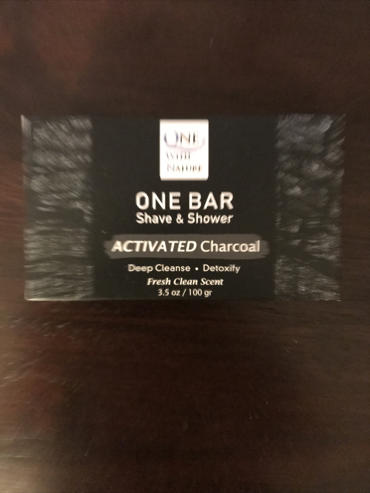 ONE WITH NATURE Shave & Shower Activated Charcoal Soap 3.5oz Fresh Clean Scent